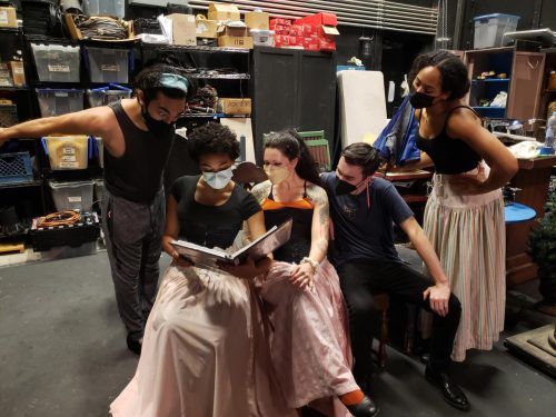 The American River College theatre department prepares for its next production, “The Christmas Carol Rag” in the fall semester of 2021. (Photo courtesy of Tracy Shearer)