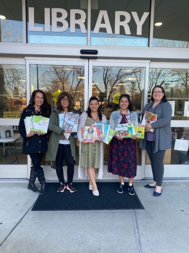 The Future Educators Club at American River College, consisting of Marie Jones, Pamela Borth, Sara Mendez Reyes, Mariah Lopez, and Robyn Borcz, pictured from left to right, strive to support all students looking to join the education field in the spring semester of 2022. (Photo courtesy of Robyn Borcz)