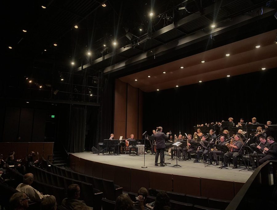 The ARC Instrumental Jazz Band performing, “Can’t Buy Me Love,” as part of its “Tribute to The Beatles,” show on Oct. 27 (Photo by Jonathan Plazola)