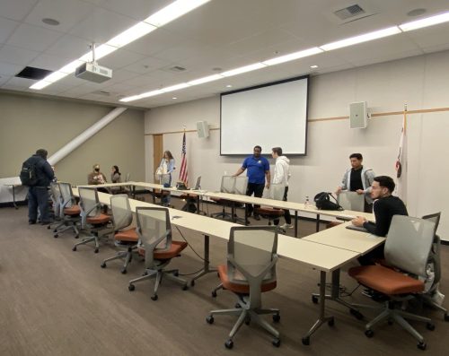 American River College’s Associated Student Body deliberates ways to implement new fees for funding during the April 21 meeting. (Photo by Shy Bell)
