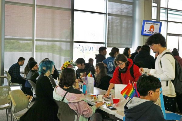 Club Day was held in the American River College student center on, Feb. 29. Students were able to gather information on a wide variety of ARC clubs, while also being able to play games and eat food. (Photo by Joseph Bianchini)
