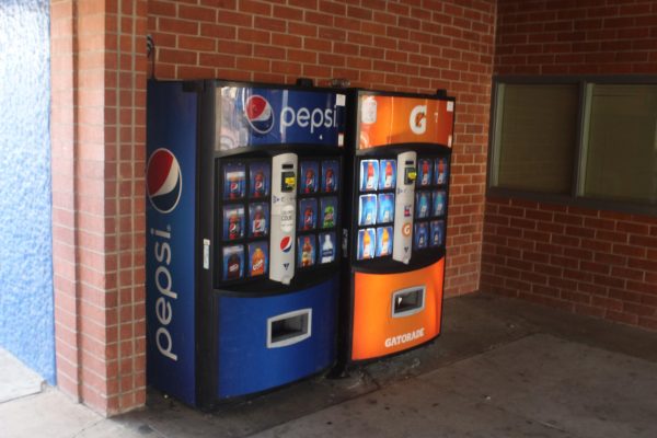 Two of the limited number of vending machines available on the American River College campus, pictured on February 21, 2024, can be found near the Dusty Baker Center. (Photo by Waheed Daud)