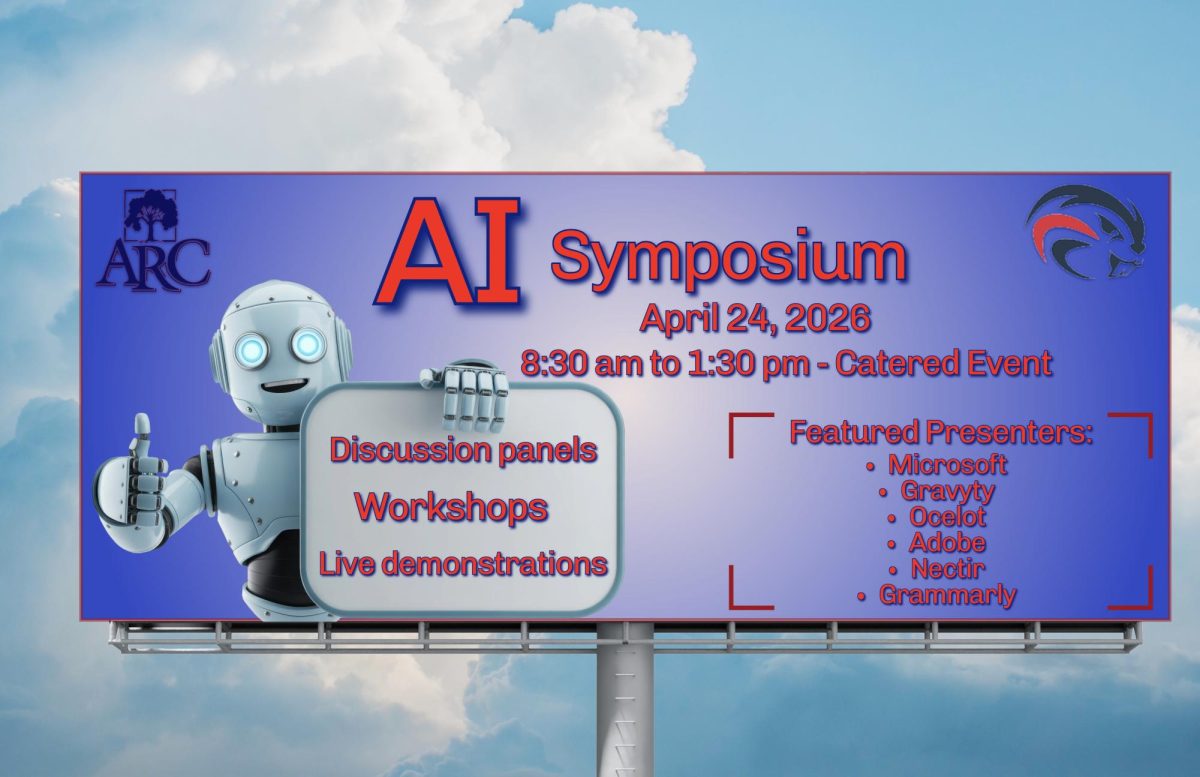 ARC hosts an AI Symposium on April 24, 2026 focused on AI literacy and policy, inviting students and faculty alike. (Photo Illustration by Jasmine Pace)
