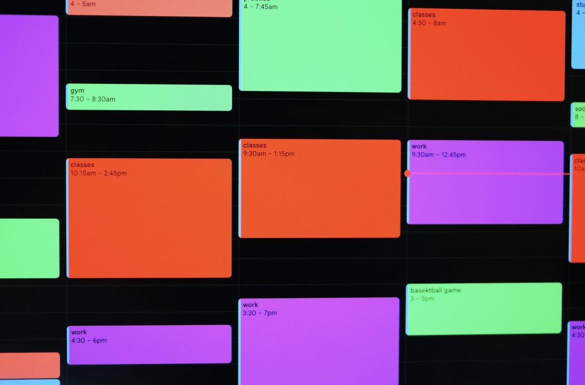 Students use tools such as digital calendars to give them time-management strategies and stay on top of their classes, jobs and activities (Photo by Adaora Okoye)                                                          